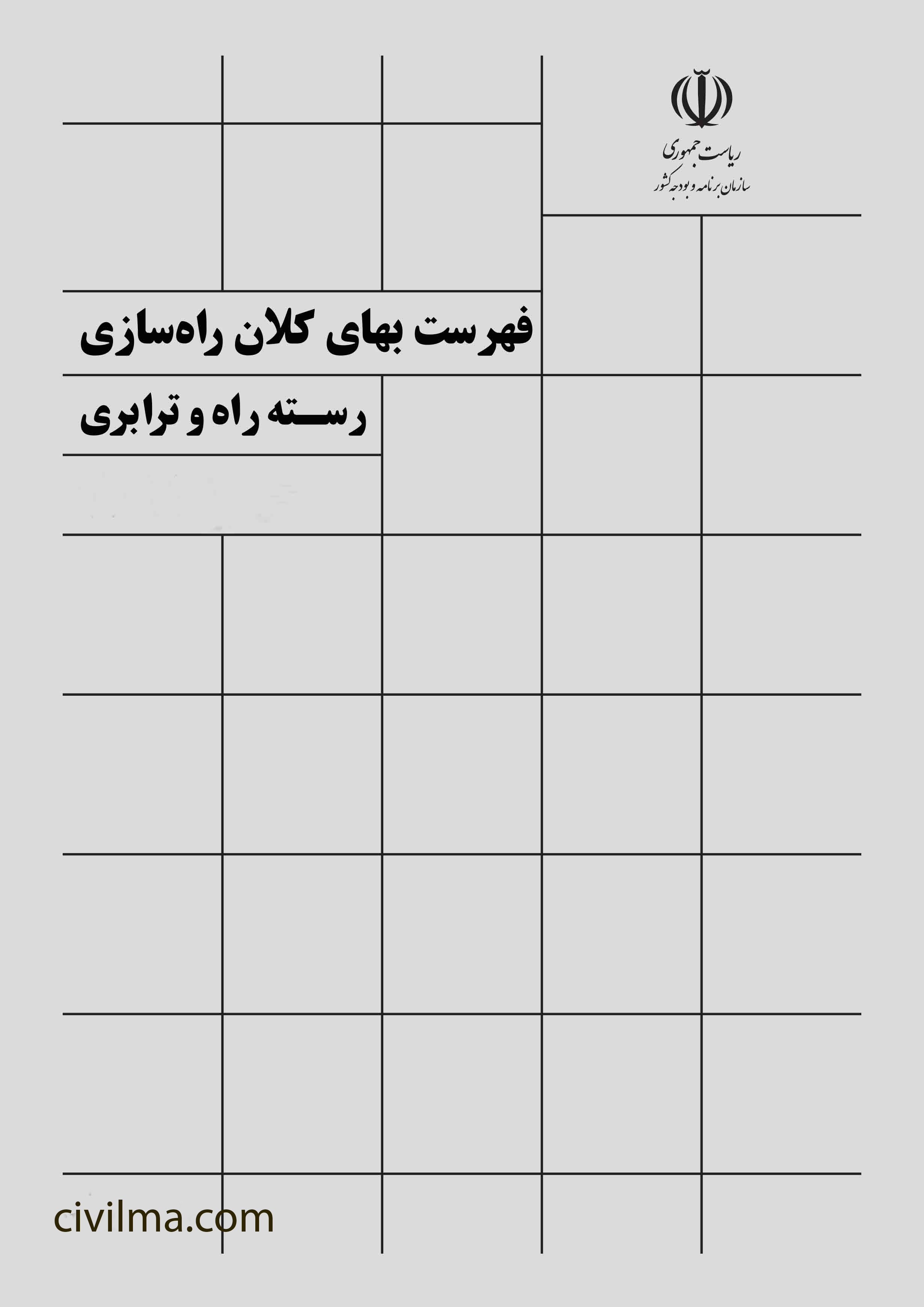 فهرست بها کلان راه